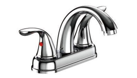 Bathroom Faucet , Double-Handle , Polished Chrome