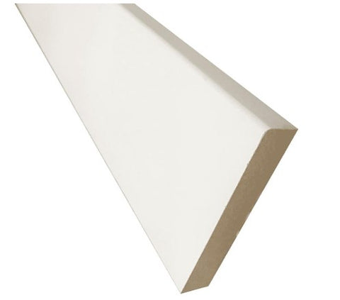 0.5"x3.5"x8' Square Primed MDF Base Moulding