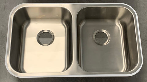 Stainless Steel Rounded Dual Sink