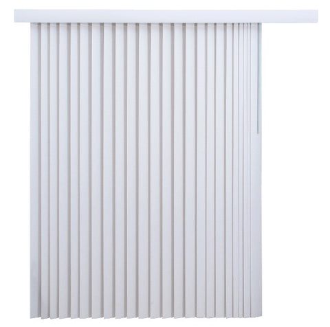 3.5" PVC White Vertical Blinds 66 in X 84 in