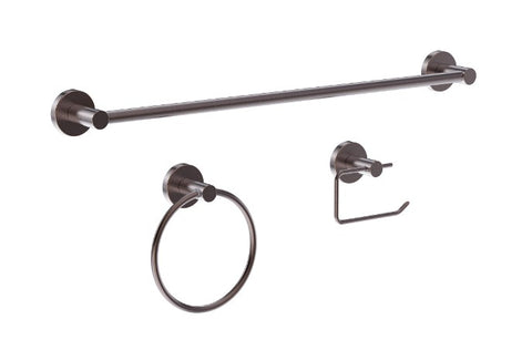 3 Piece Bathroom Accessory Kit, Oil Rubbed Bronze